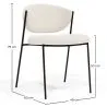 Dining chair - Upholstered in Bouclé Fabric - Black Metal - Seda image 7