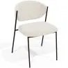 Dining chair - Upholstered in Bouclé Fabric - Black Metal - Seda image 7