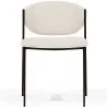 Dining chair - Upholstered in Bouclé Fabric - Black Metal - Seda image 7