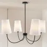 Black Ceiling Chandelier with 4 Shades - Dixiu image 7