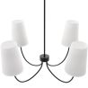 Black Ceiling Chandelier with 4 Shades - Dixiu image 7