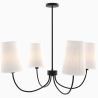 Black Ceiling Chandelier with 4 Shades - Dixiu image 7