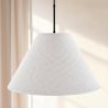 Hanging Ceiling Lamp with Beige Fabric Shade - Fula image 7