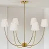 Gold Ceiling Chandelier with 6 Shades - Arena image 7