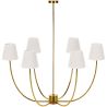 Gold Ceiling Chandelier with 6 Shades - Arena image 7