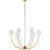Gold Ceiling Chandelier with 6 Shades - Arena image 7
