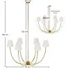 Gold Ceiling Chandelier with 6 Shades - Arena image 7