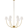 Gold Ceiling Chandelier with 6 Shades - Arena image 7