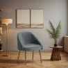 Design Armchair - Upholstered in Velvet - Golden leg - Wasda image 7