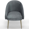 Buy Design Armchair - Upholstered in Velvet - Golden leg - Wasda Light grey 61336 with a guarantee