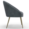 Buy Design Armchair - Upholstered in Velvet - Golden leg - Wasda Light grey 61336 - in the EU