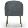 Buy Design Armchair - Upholstered in Velvet - Golden leg - Wasda Light grey 61336 - prices