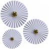 Wall Lamp Applique Flower in White and Gold Metal - 45CM image 7