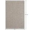Large Contemporary and Modern Design Rug - Beige (160x230cm) - Deras image 7