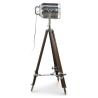 Buy Vintage tripod projector floor lamp steel and wood Brown 45549 Home delivery