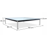 Buy Glass Coffee Table Kart10 - 120cm Steel 13299 - in the EU