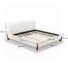 Double bed 160x200 CM Bed - Upholstered in Bouclé Fabric - Dream image 7