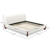 Headboard and Bed Frame for 160x200 CM Bed - Upholstered in Bouclé Fabric - Delicious image 7