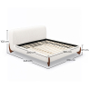 Double bed 180x200 CM Bed - Upholstered in Bouclé Fabric - Dream image 7
