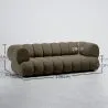 Velvet Upholstered Sofa - Modern Style - 2/3 Seater - Curved Teddy image 7