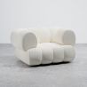 Bouclé Fabric Upholstered Armchair - Modern Style - Curved Teddy image 7