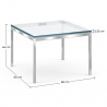 Buy Square coffee table - Glass - Konel Steel 16313 at Privatefloor
