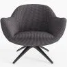 Upholstered Curved Design Contemporary Style Armchair - Mirrel image 7