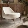 Curved Scandinavian Design Upholstered Armchair - Larseen image 7