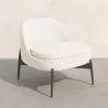 Curved Scandinavian Design Upholstered Armchair - Larseen image 7