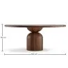 Set Dining Table Round with 6 Wooden Chairs - Minimalist Design - Ivette image 7