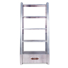 Buy Metal Shelf with Drawer - Aviator Style - 4 Shelves - Zlan Metallic light grey 48356 - in the EU