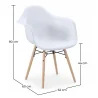 Dining Chair Scandinavian Design - Wooden Legs - Nordika image 7