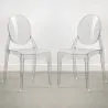 Pack of 2 Dining Chairs Transparent - Estilo Victoria  image 7
