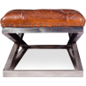 Buy Steel Bench - Leather Upholstered - Churchill Light brown 48383 at Privatefloor