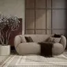 Curved Contemporary Style Design Sofa Upholstered in Chenille - Curvy image 7