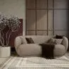 Curved Contemporary Style Design Sofa Upholstered in Chenille - Curvy image 7