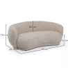 Curved Contemporary Style Design Sofa Upholstered in Chenille - Curvy image 7