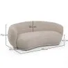 Curved Contemporary Style Design Sofa Upholstered in Chenille - Curvy image 7