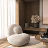 Curved Contemporary Style Design Armchair Upholstered in Chenille - Larry image 7