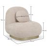 Curved Contemporary Style Design Armchair Upholstered in Chenille - Larry image 7