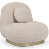 Curved Contemporary Style Design Armchair Upholstered in Chenille - Larry image 7