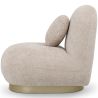 Curved Contemporary Style Design Armchair Upholstered in Chenille - Larry image 7