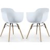 Dining Chair - Scandinavian Design - Wooden Legs - Pack of 2 - Nordika image 7