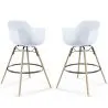 Bar Stool - Scandinavian Design - Wooden Legs - Pack of 2 - Nordika image 7