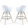 Bar Stool - Scandinavian Design - Wooden Legs - Pack of 2 - Nordika image 7