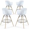 Bar Stool - Scandinavian Design - Wooden Legs - Pack of 4 - Nordika image 7
