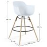 Bar Stool - Scandinavian Design - Wooden Legs - Pack of 4 - Nordika image 7