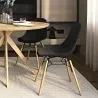 Dining Chair - Scandinavian Design - Wooden Legs - Pack of 2 - Skögur image 7