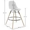 Bar Stool - Scandinavian Design - Wooden Legs - Pack of 4 - Skögur image 7