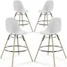 Bar Stool - Scandinavian Design - Wooden Legs - Pack of 4 - Skögur image 7